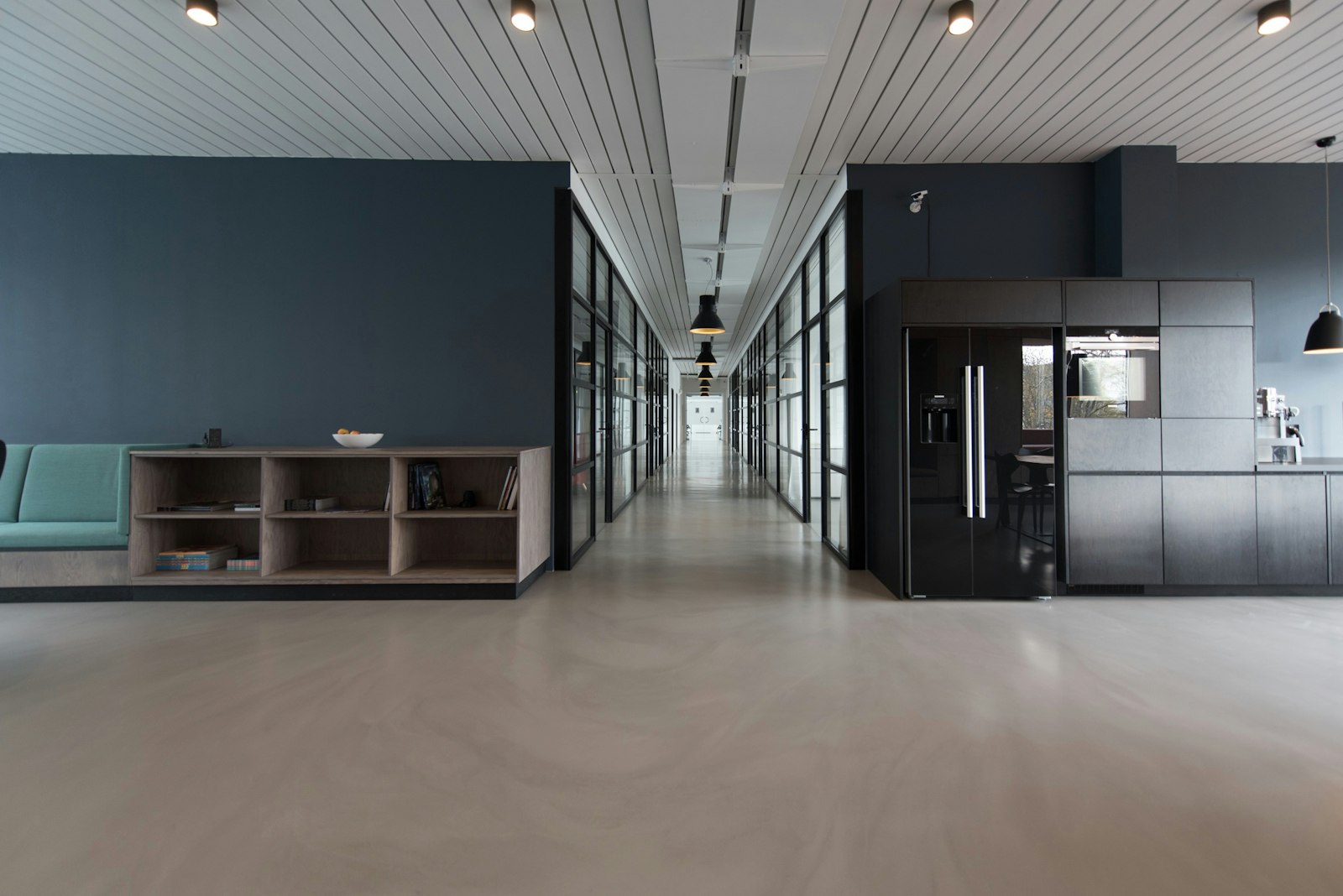 A calm, light office interior